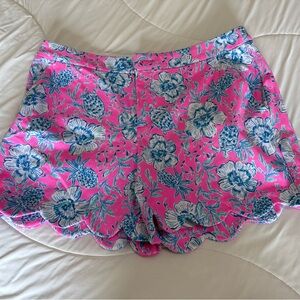 Floral Pink and Blue Women's Shorts